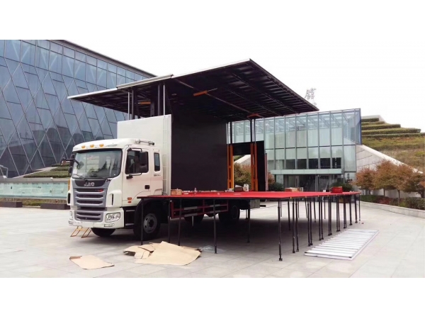 JAC 4x2 mobile stage with LED screens performance truck